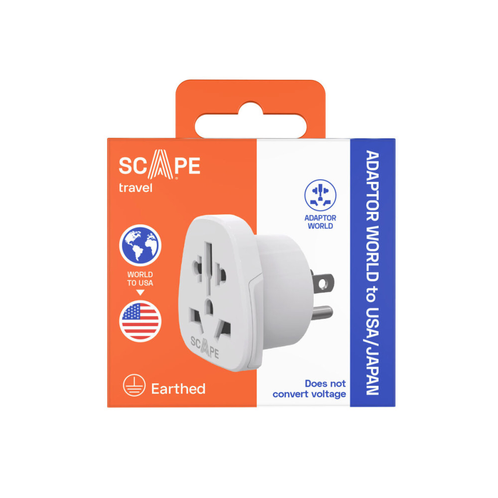 Plug adapter Scape Travel 830US Plastic 10 A
