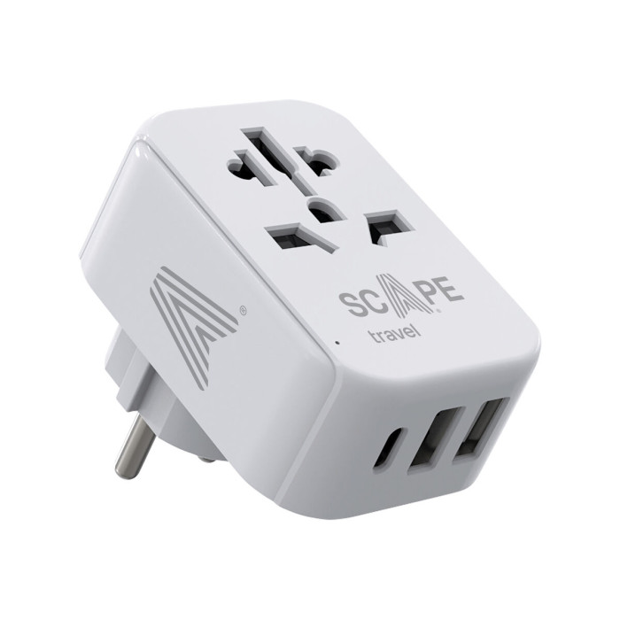 Plug adapter Scape Travel 830C-DE Plastic