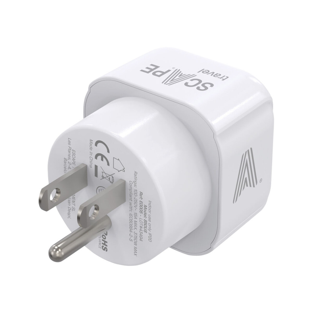 Plug adapter Scape Travel 850US Plastic