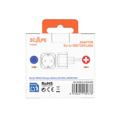 Plug adapter Scape Travel 850CH Plastic