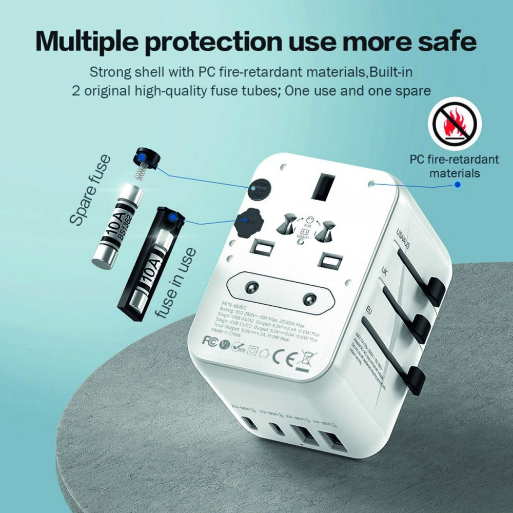 Plug adapter Scape Travel 621UC Plastic