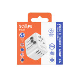 Plug adapter Scape Travel 621UC Plastic