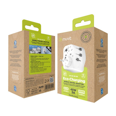 Plug adapter Muvit for Change Plastic 45 W