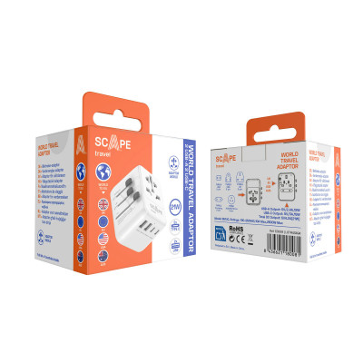 Plug adapter Scape Travel 621UC Plastic
