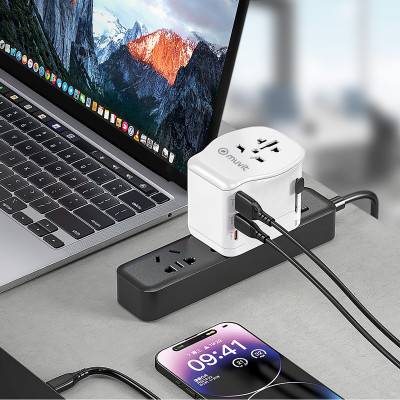 Plug adapter Muvit for Change Plastic 45 W