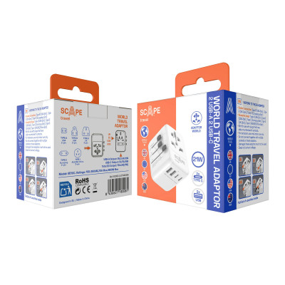 Plug adapter Scape Travel 621UC Plastic