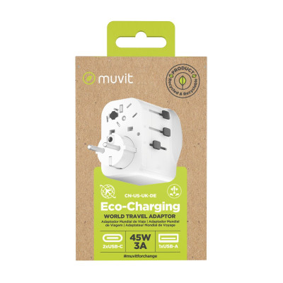 Plug adapter Muvit for Change Plastic 45 W
