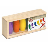 Shakers with Parchís Counters Cayro Wood 6 Units