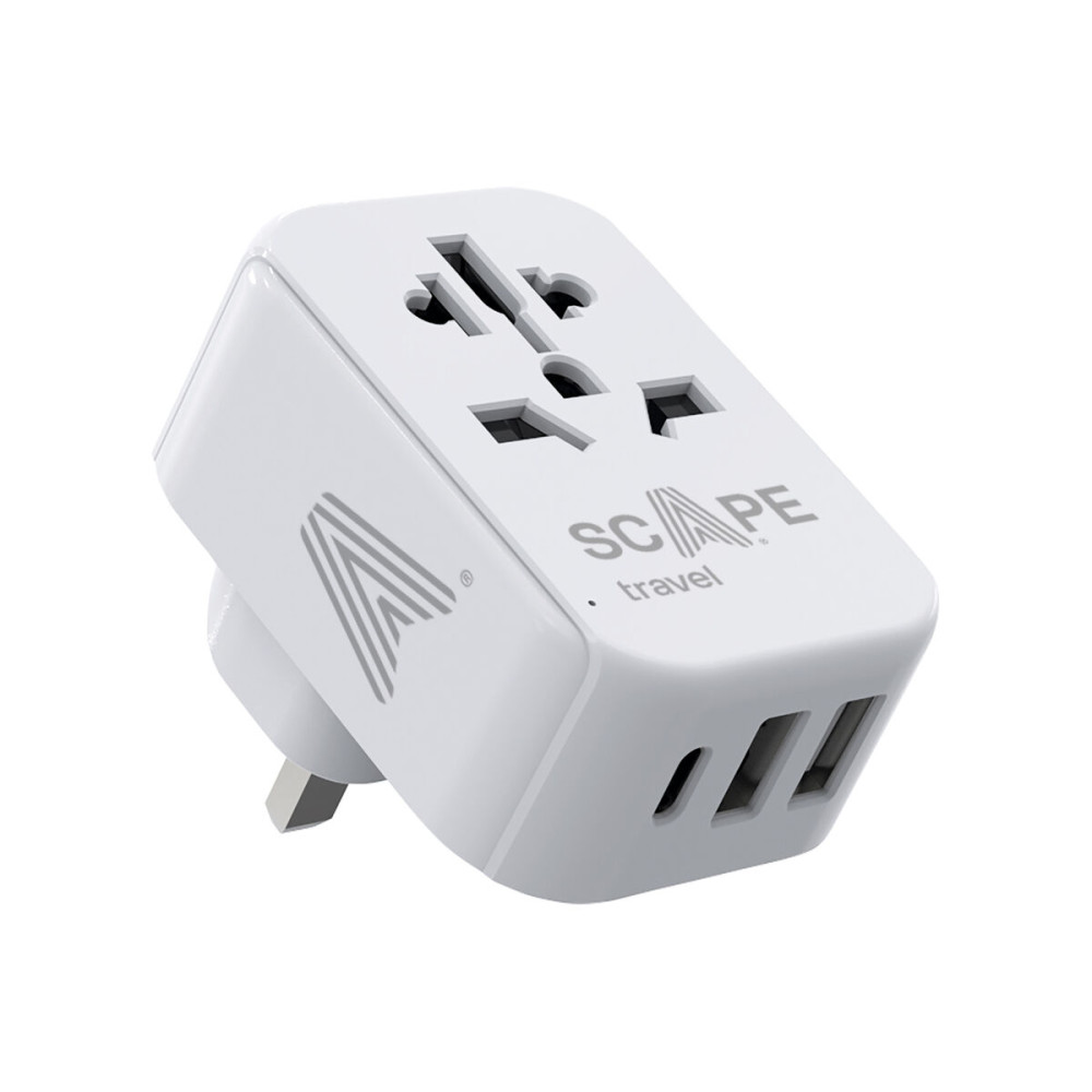 Plug adapter Scape Travel 830C-UK Plastic 150 W