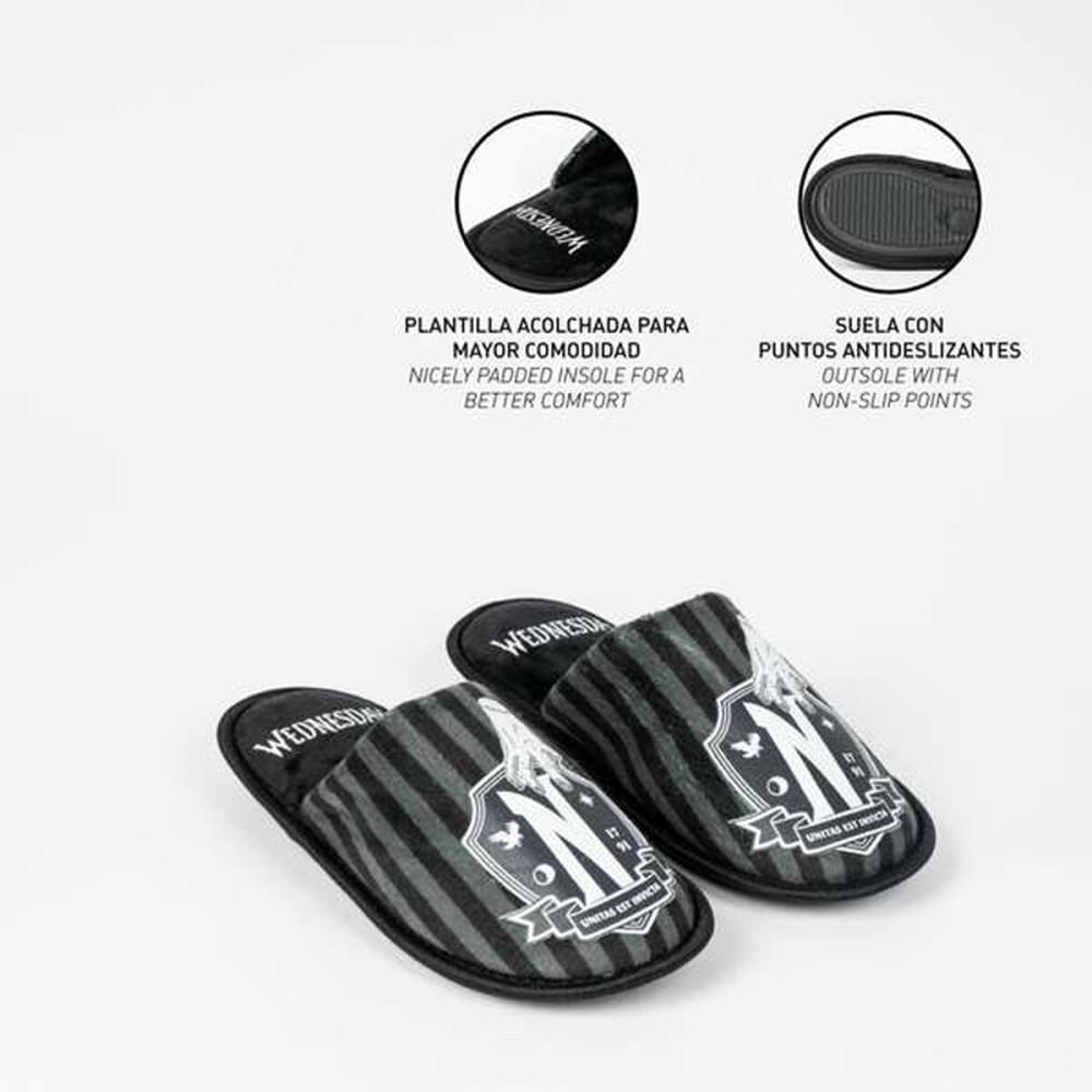 House Slippers Wednesday Black