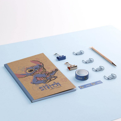 Stationery Set Stitch Blue 10 Pieces (6 Pieces)