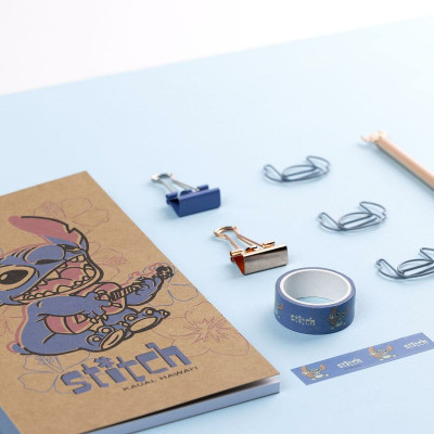 Stationery Set Stitch Blue 10 Pieces (6 Pieces)