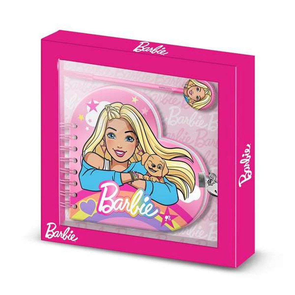 Spiral Notebook with Pen Barbie Pink 160 Sheets 23 x 2,5 x 24 cm