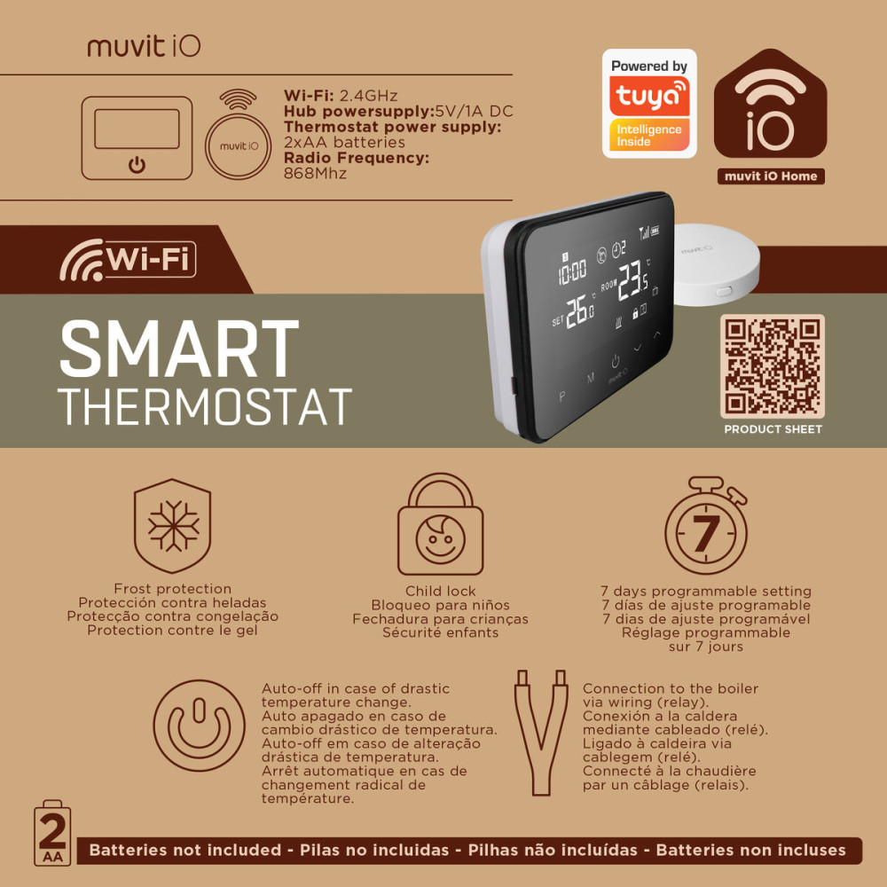 Thermostat Muvit iO White