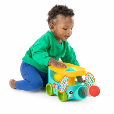 Pull-along toy Bright Starts Pop & Roll Safari Bus