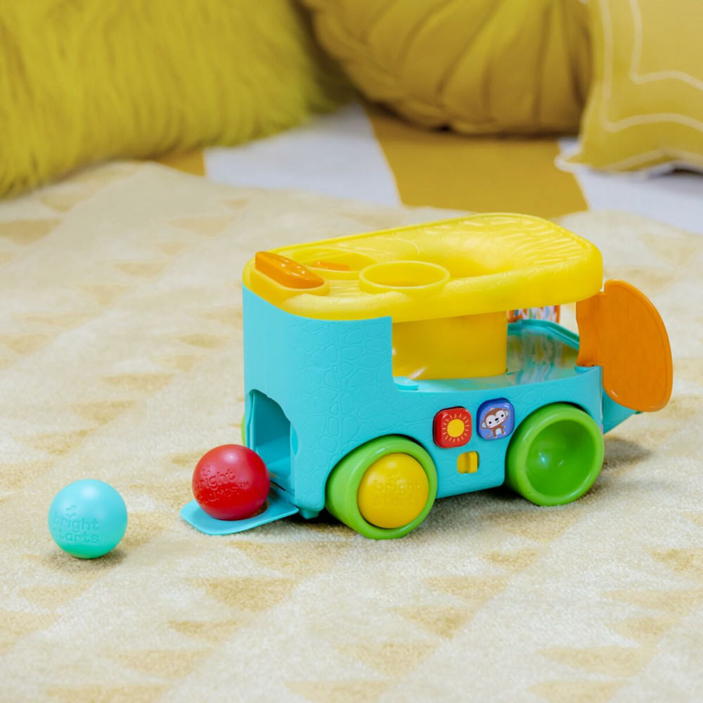 Pull-along toy Bright Starts Pop & Roll Safari Bus