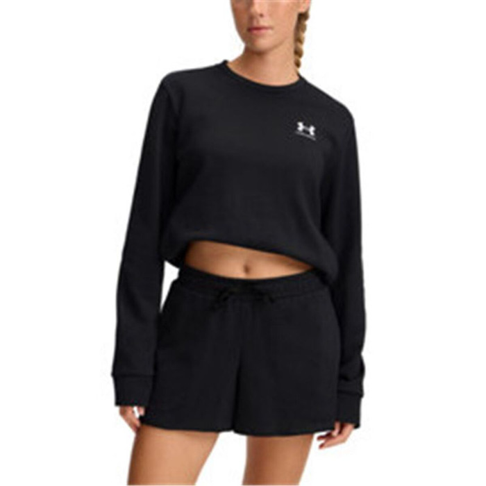 Women’s Sweatshirt without Hood Under Armour Rival Terry Crew Black