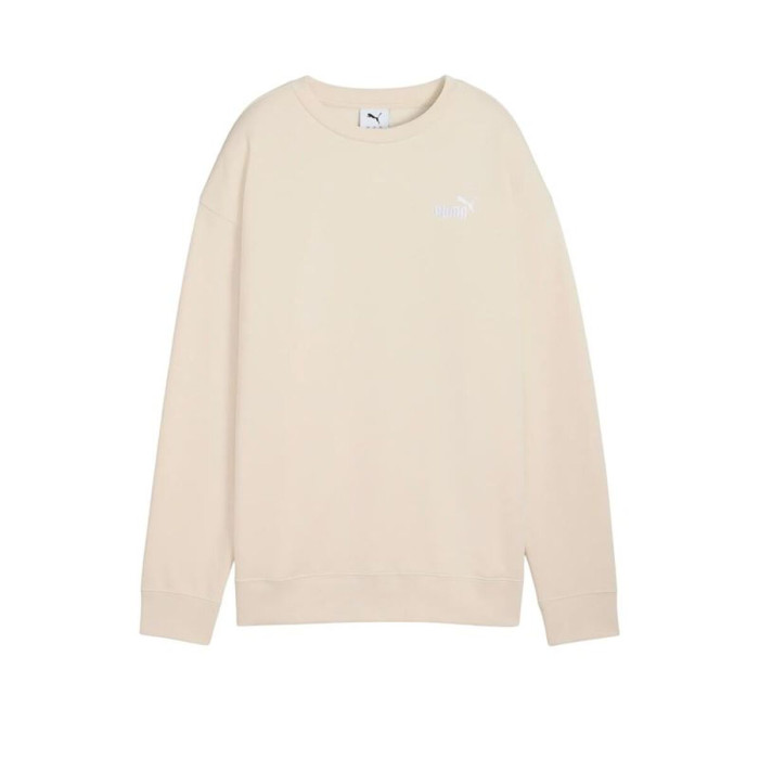 Women’s Sweatshirt without Hood Puma Essentials Small No. 1 Logo Beige