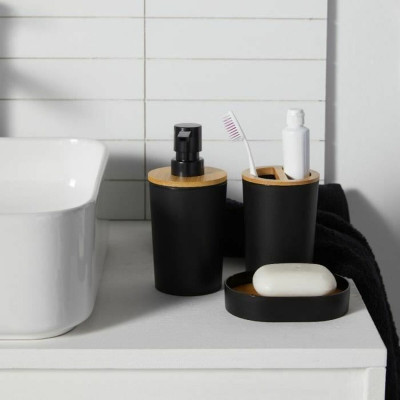 Bath Set TODAY HOY Black Plastic Modern (6 Units)