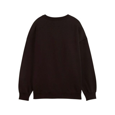 Women’s Sweatshirt without Hood Puma Maximal Metallic Oversized Crew FL Black