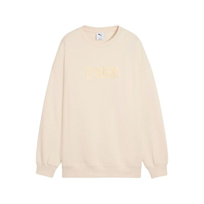 Women’s Sweatshirt without Hood Puma Maximal Metallic Beige