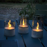 LED Candle Brilliant Grey Metal 3 Units