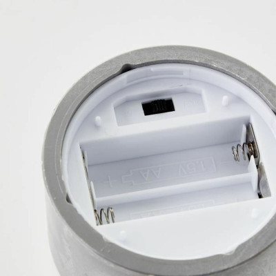 LED Candle Brilliant Grey Metal 3 Units