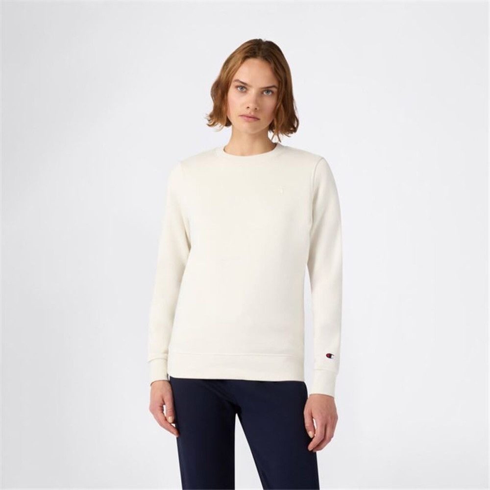 Women’s Sweatshirt without Hood Champion Icons Tonal White