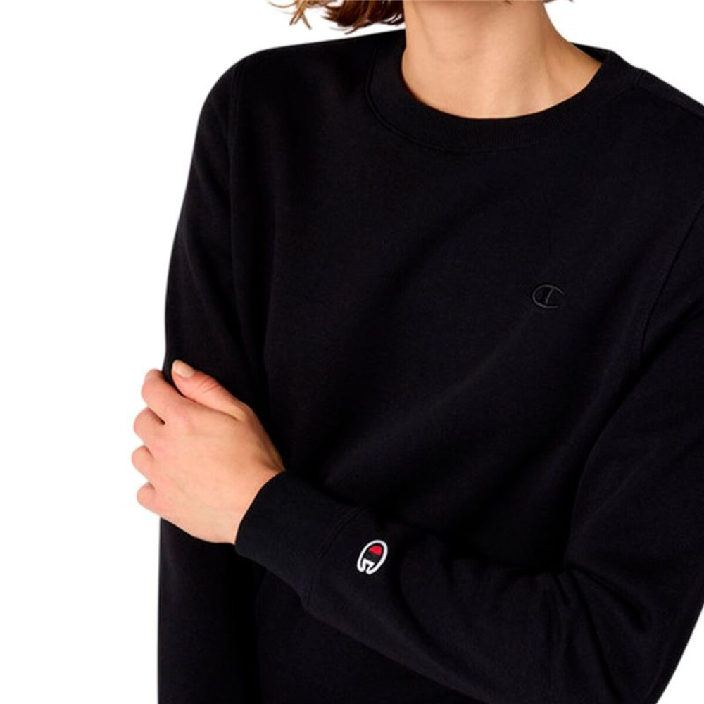 Women’s Sweatshirt without Hood Champion Icons Tonal Black