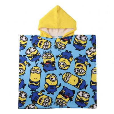 Poncho-Towel with Hood Minions 55 x 77 cm