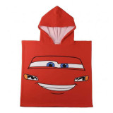 Poncho-Towel with Hood Cars Red 55 x 77 cm