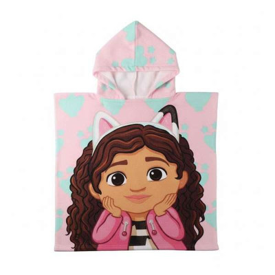 Poncho-Towel with Hood Gabby's Dollhouse Light Pink 55 x 77 cm