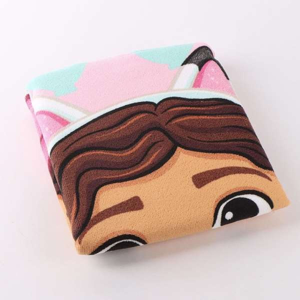 Poncho-Towel with Hood Gabby's Dollhouse Light Pink 55 x 77 cm