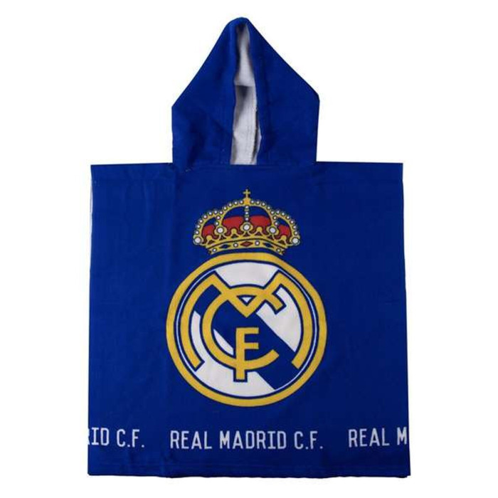 Poncho-Towel with Hood Real Madrid C.F. Blue 55 x 77 cm