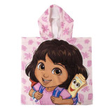 Poncho-Towel with Hood Dora The Explorer Light Pink 55 x 77 cm