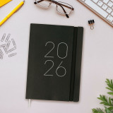 Diary Finocam FLEXI Black A5 14,8 x 21 cm 2026