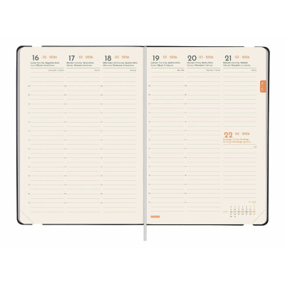 Diary Finocam FLEXI Black A5 14,8 x 21 cm 2026