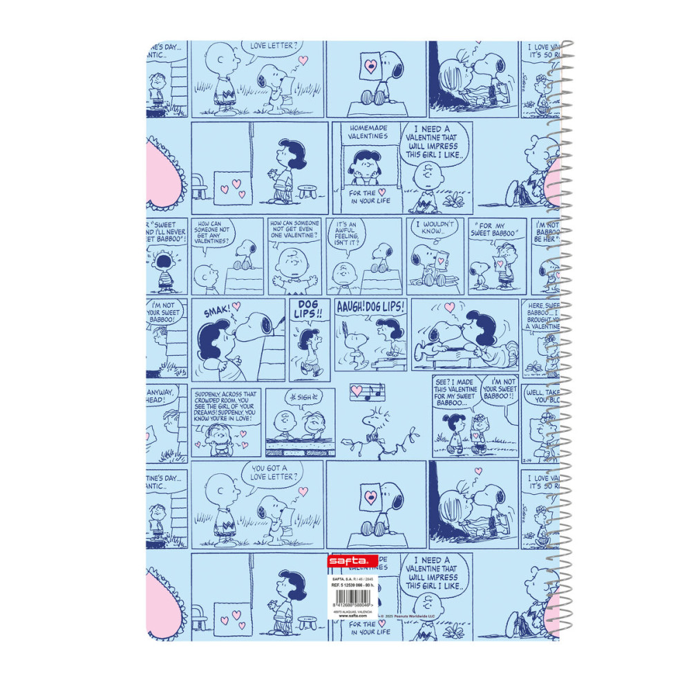 Notebook Snoopy Love Blue A4 80 Sheets