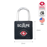 Key padlock Scape Travel TSA-K02 Metal Rectangular