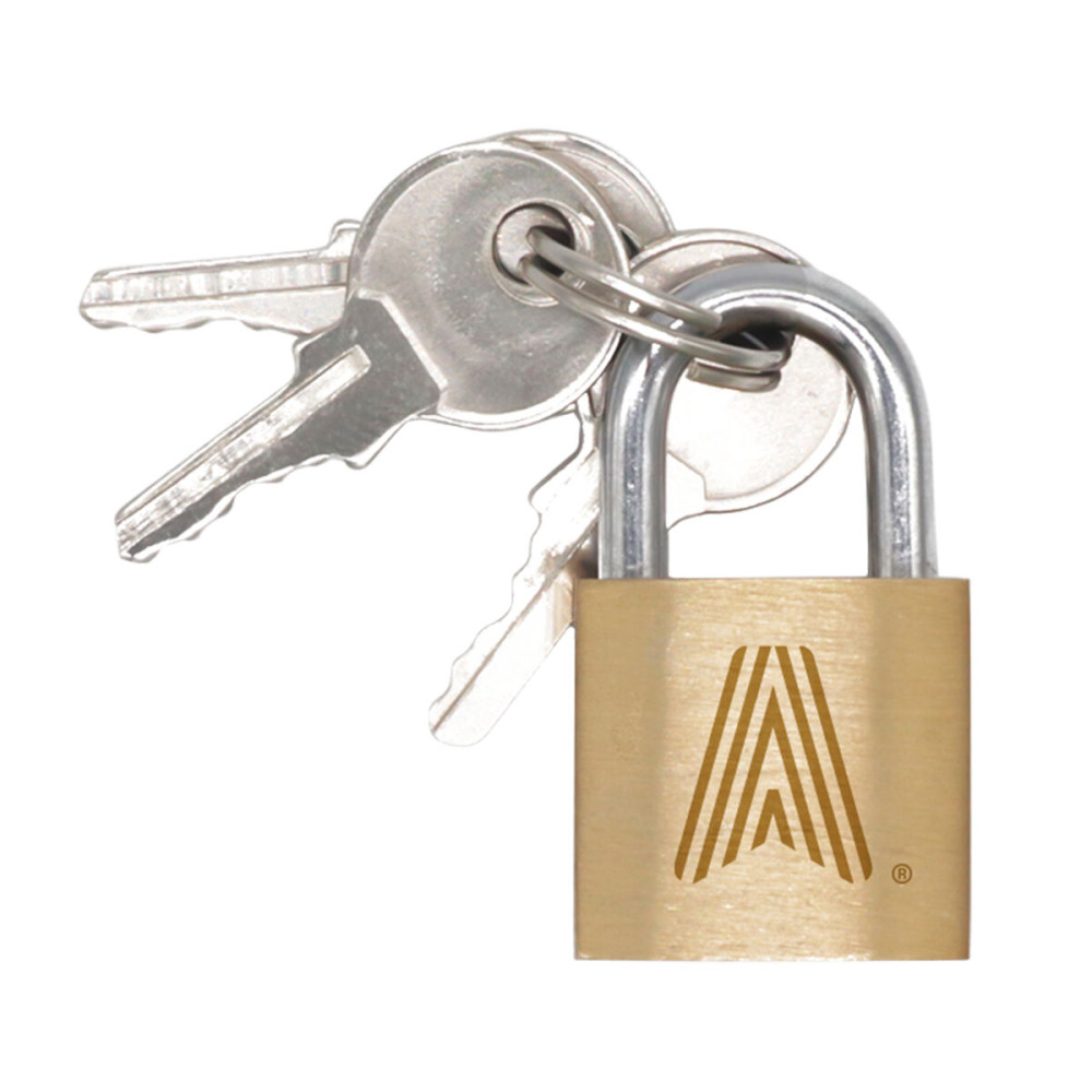 Key padlock Scape Travel Brass Rectangular
