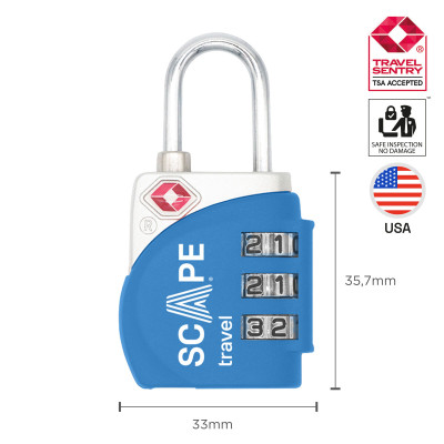 Combination padlock Scape Travel TSA-009
