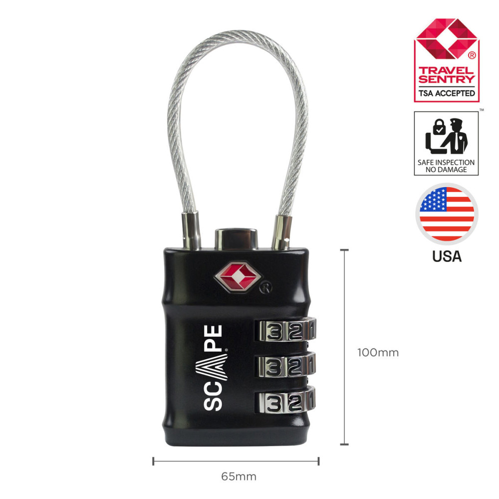 Combination padlock Scape Travel TSA-201