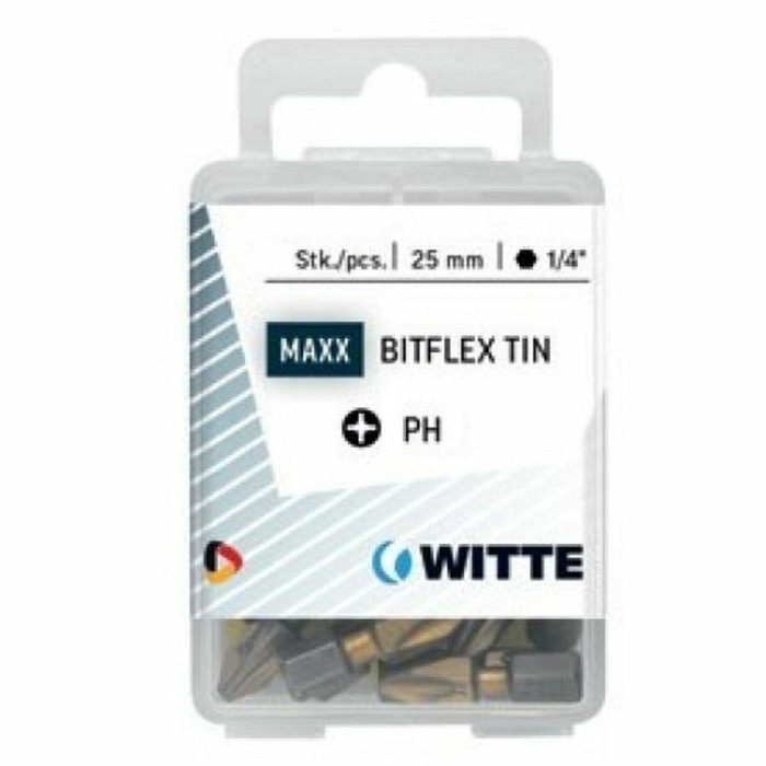 Bit set WITTE PH 2 BITFLEX TIN PH2 15 Units 15 Pieces