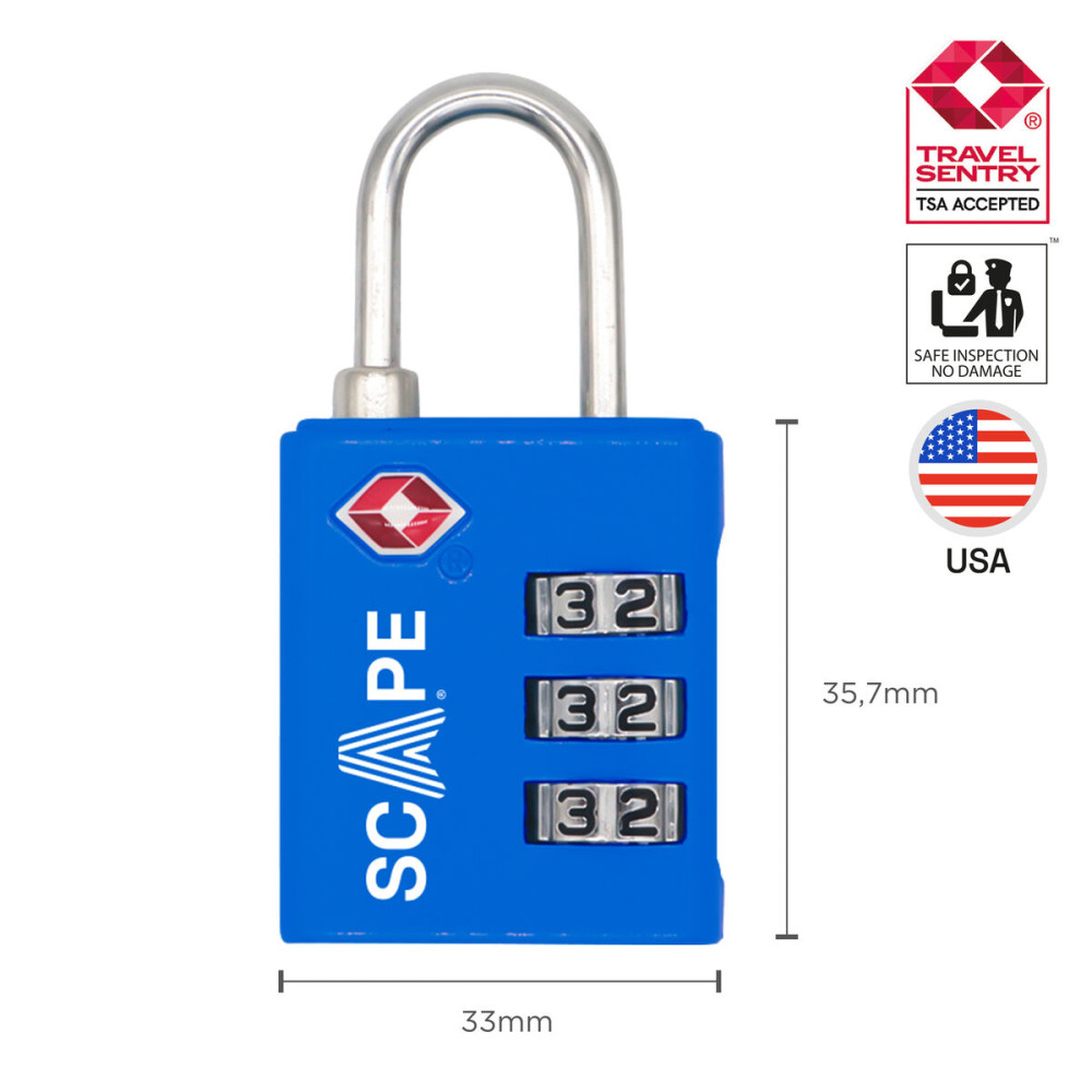 Combination padlock Scape Travel TSA-001 2 Pieces