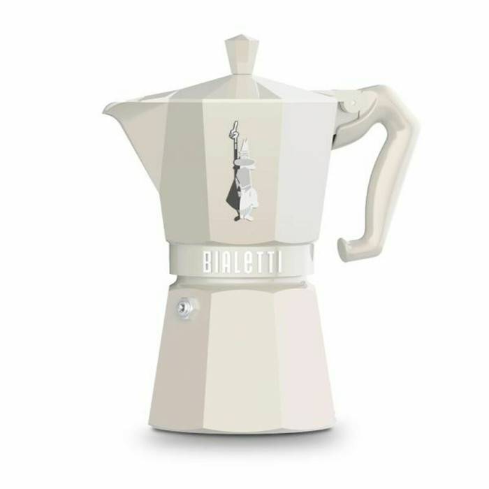 Italian Coffee Pot Bialetti MOKA EXCLUSIVE CREAM 6T Cream 6 Cups (Refurbished C)