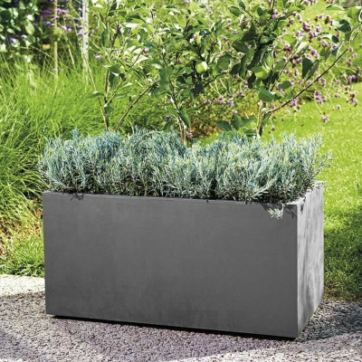 Self-watering planter Deroma Anthracite 79 cm Plastic Rectangular