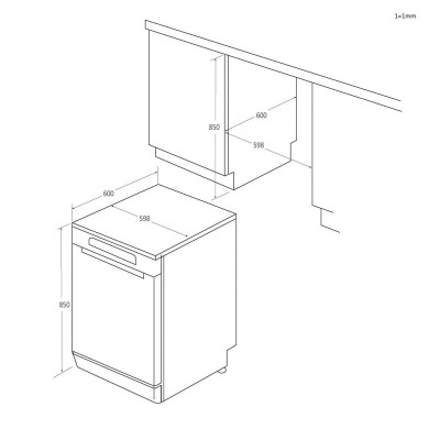 Dishwasher Candy CF4E4F0X (Refurbished C)