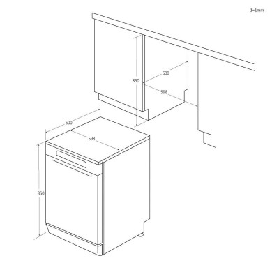 Dishwasher Candy CF4E4F0X (Refurbished C)
