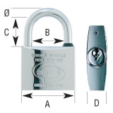 Key padlock CORBIN Euromarine 60 mm Bow Stainless steel Brass