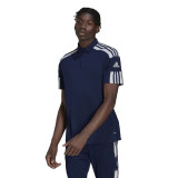 Men’s Short Sleeve Polo Shirt Adidas Sq21 Dark blue Football